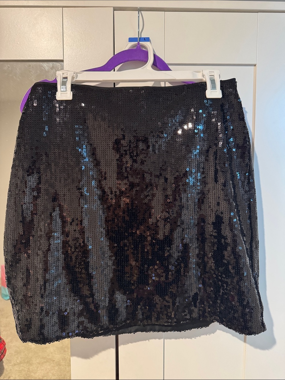 J. Crew Black Sequin Mini Skirt